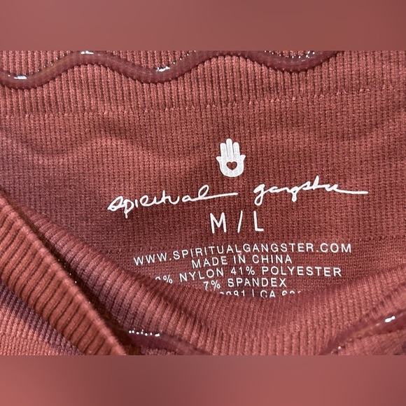 SPIRITUAL GANGSTER Seamless Jacquard Leggings. Women’s Size M/L. New With Tags - Picture 7 of 8